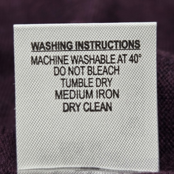 VINTAGE Alan Paine Men Purple Merino Wool V-Neck Sweater Vest England Size 46 XL - Picture 8 of 8